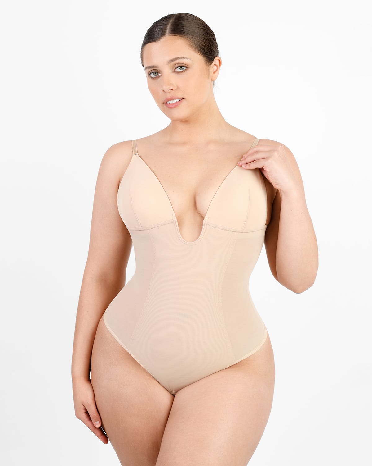 Women Shapewear Backless Body Bra Shaper Plus Size Plunge