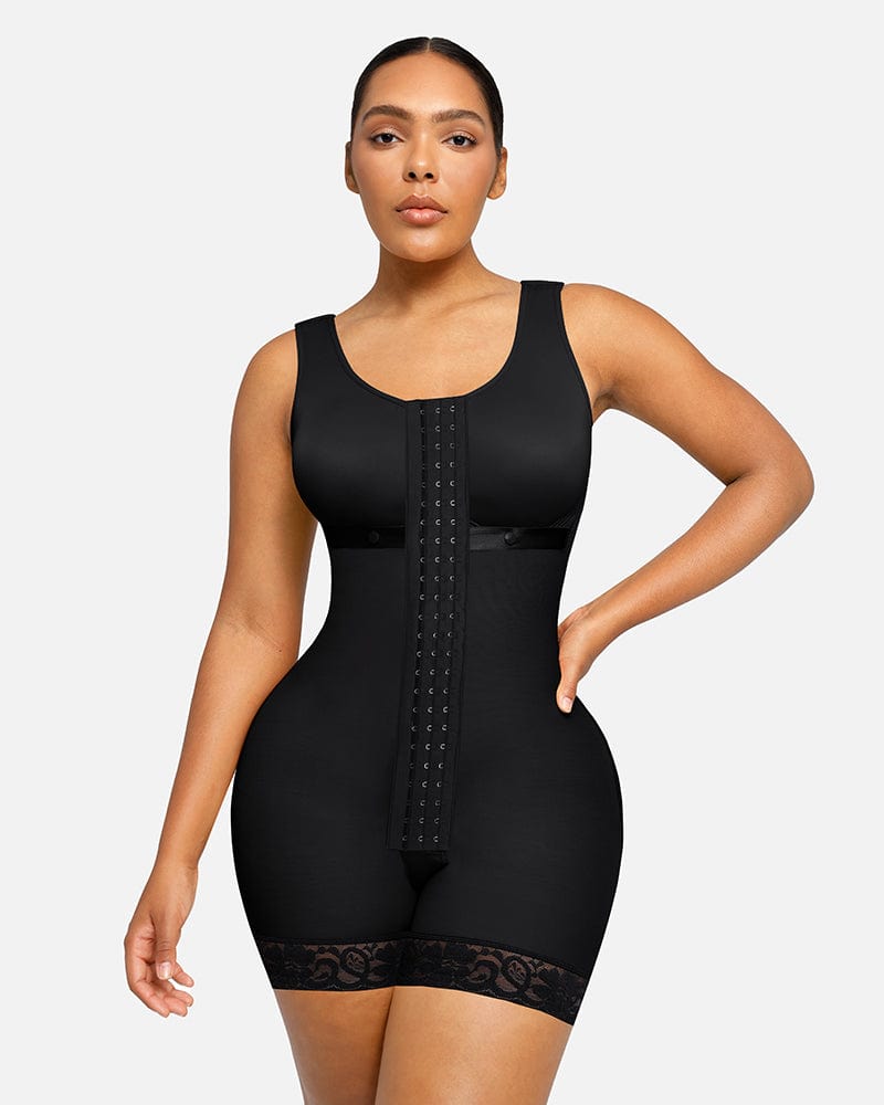 Women Plus Size Firm Tummy Compression Bodysuit Shapewear with