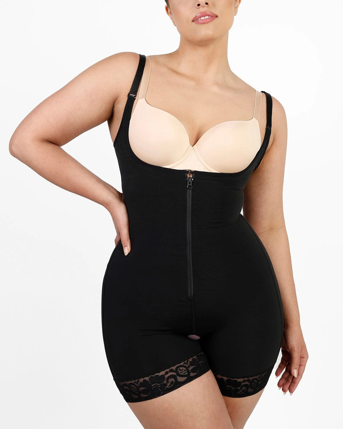 AirSlim Open Bust Control Body Shaper Plus Size Shapewear