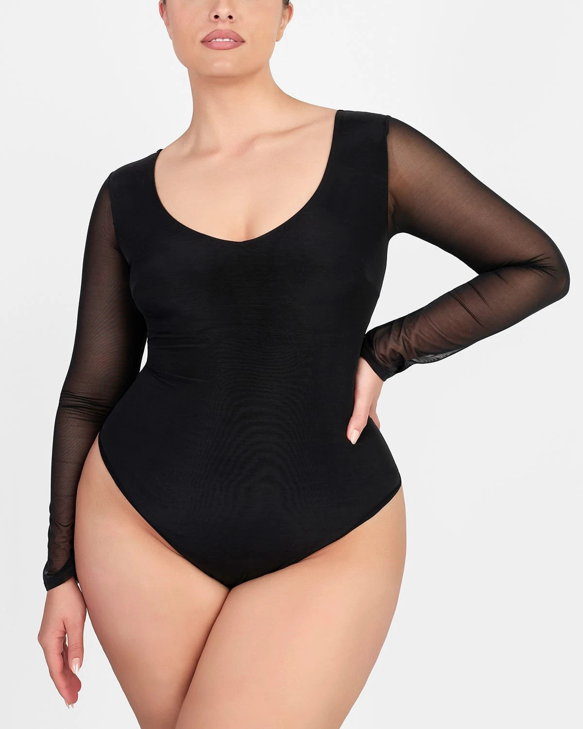 AirSlim See Through Mesh Bodysuit Backless Mesh Bodysuit Shapewear