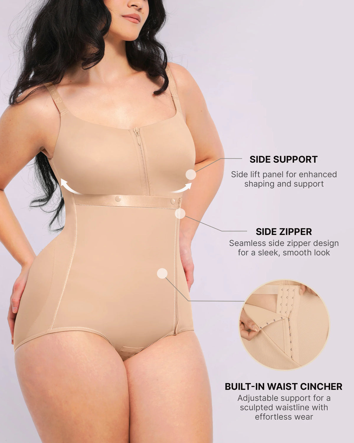BOOT-YEAH™ AirSlim® Built-in Tummy Control Cincher Brief Bodysuit