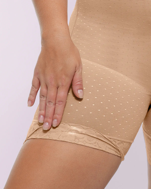 BOOT-YEAH™ AirSlim® Open Bust Polka Dot Bodysuit