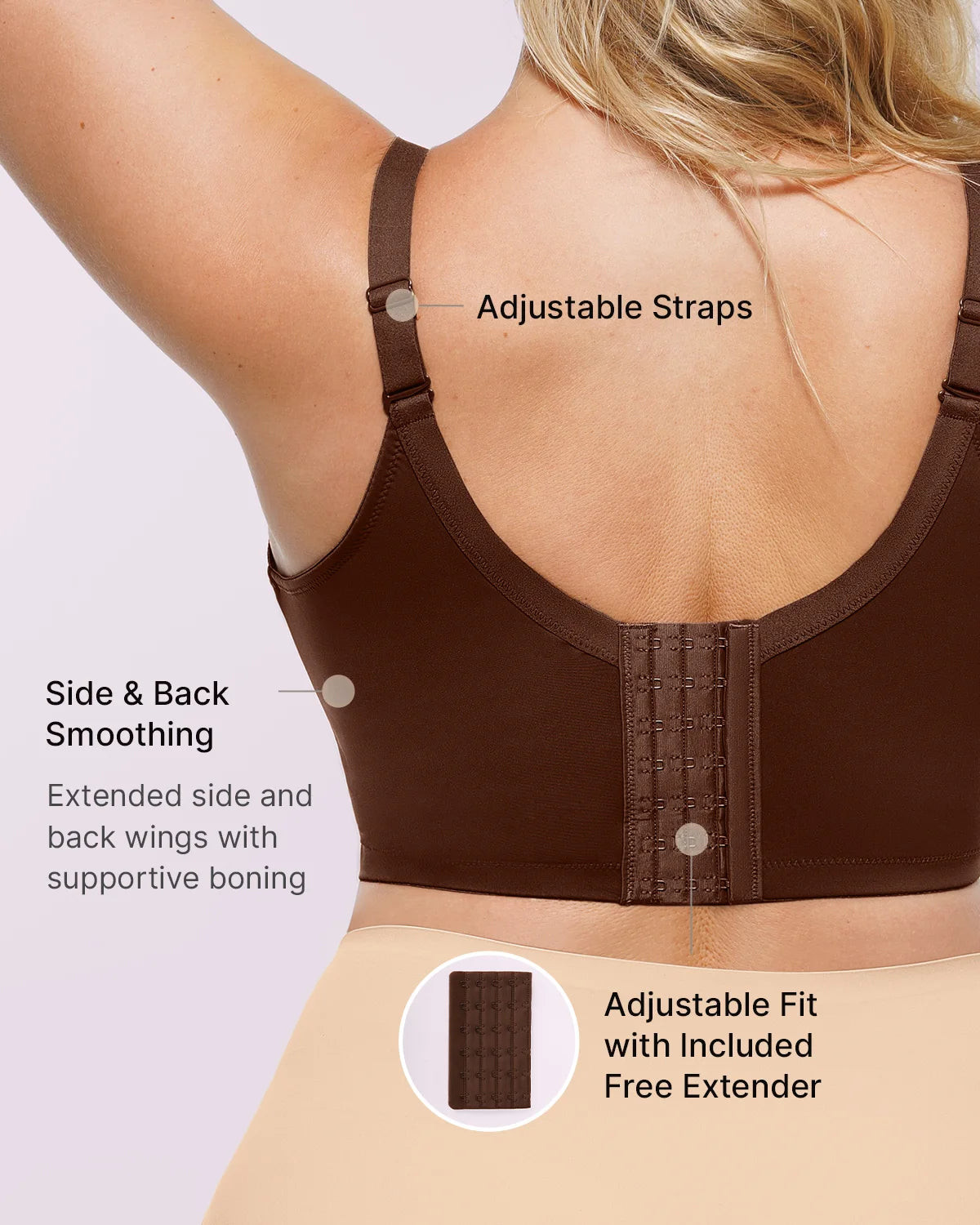 Back Smoothing Underwire Push-Up Bra