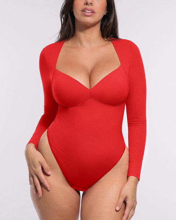 Bare Essentials™ AirSlim® Long Sleeve Thong Bodysuit