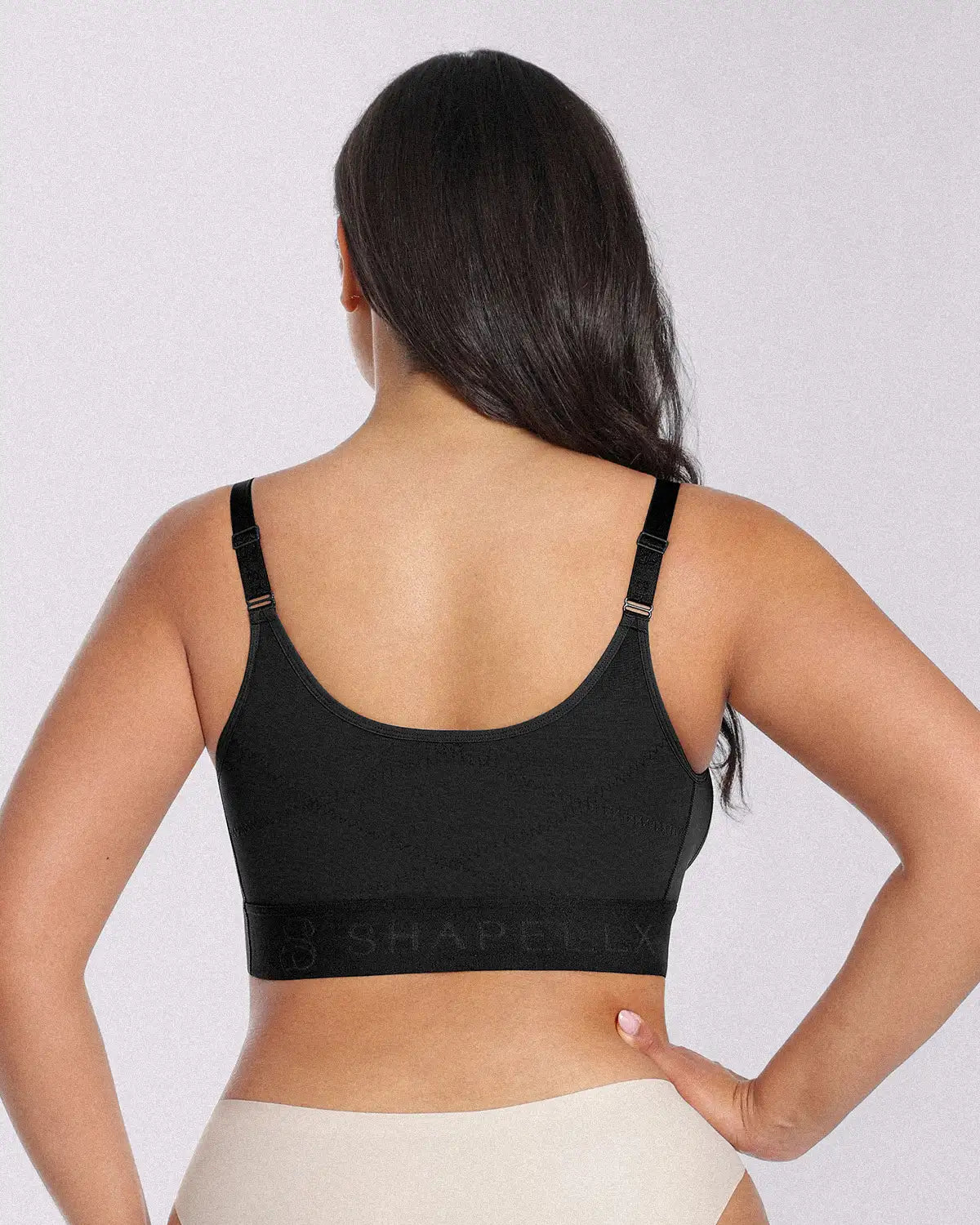 Smooth back coverage creates a clean look under fitted clothing