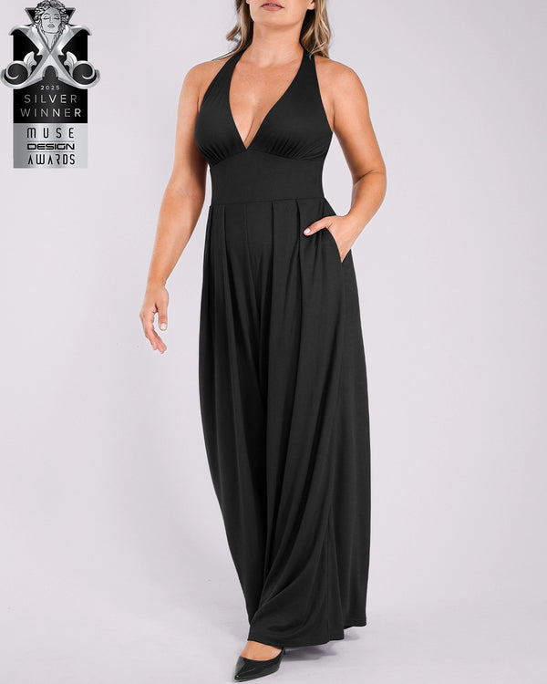 Bare Essentials™ AirSlim® Deep Plunge Built-In Shaping Jumpsuit
