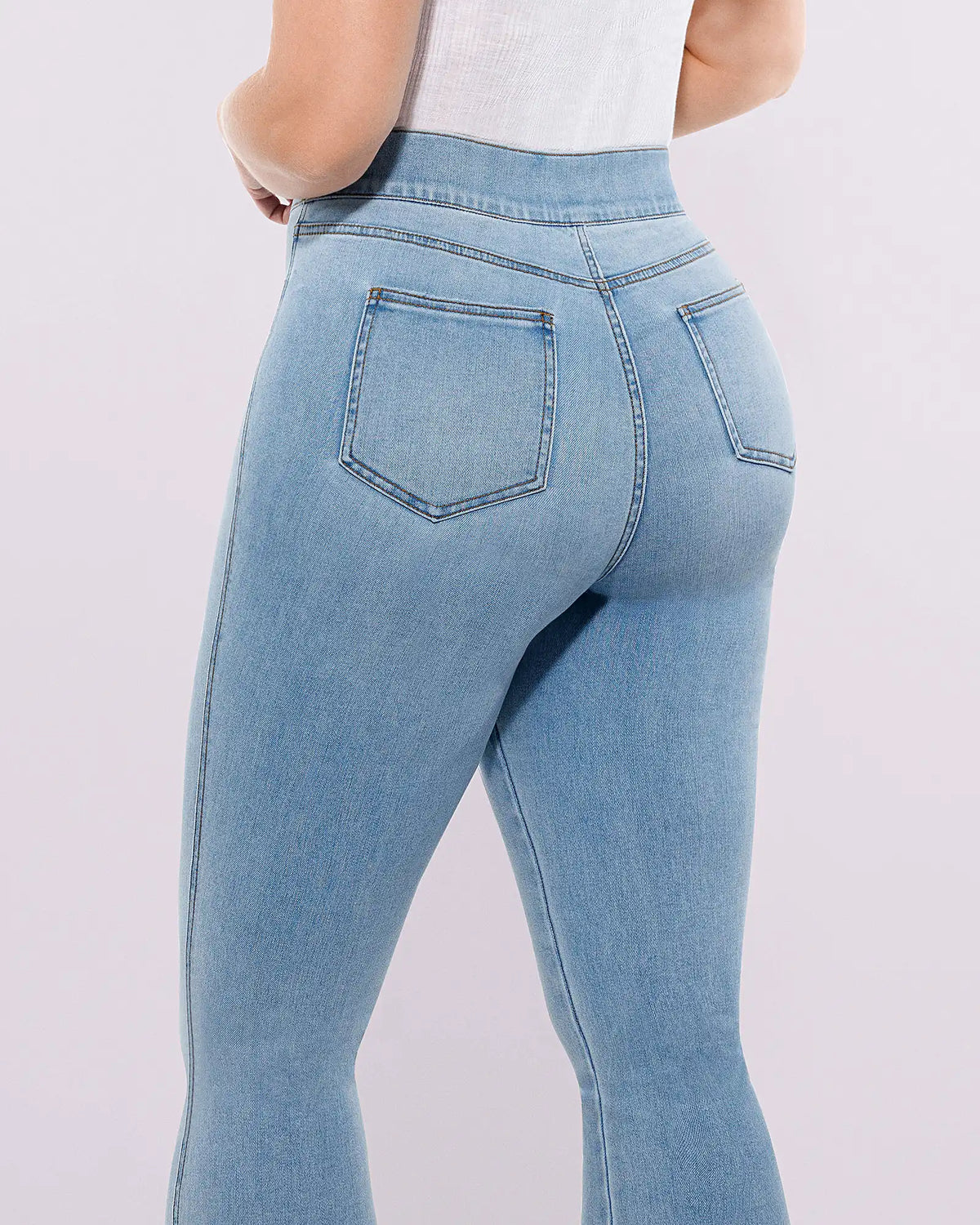 Bare Essentials™ AirSlim® High-Waisted Padded Hip Flare Jeans