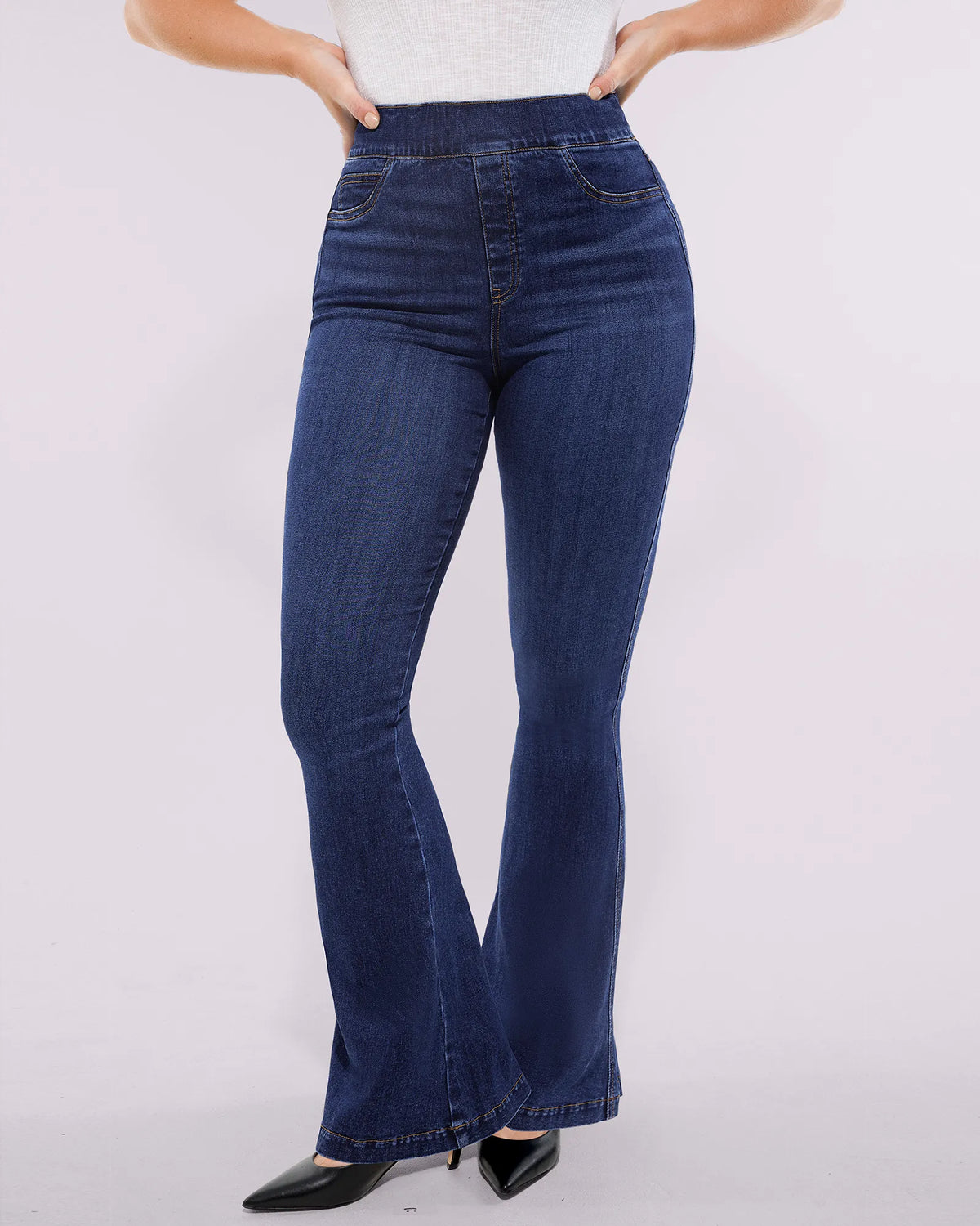 Bare Essentials™ AirSlim® High-Waisted Padded Hip Flare Jeans