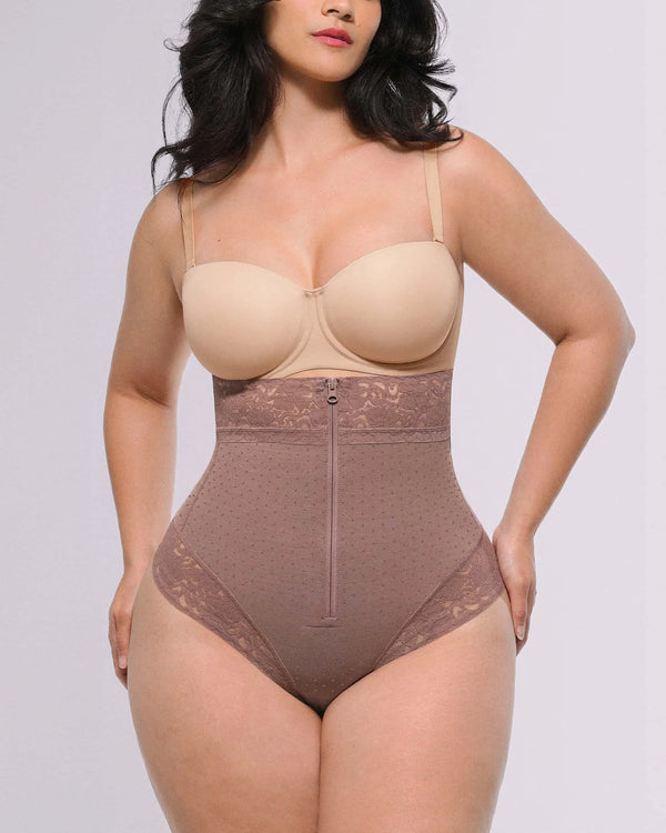 Bare Essentials™ AirSlim® High-Waisted Polka Dot Shaping Thong
