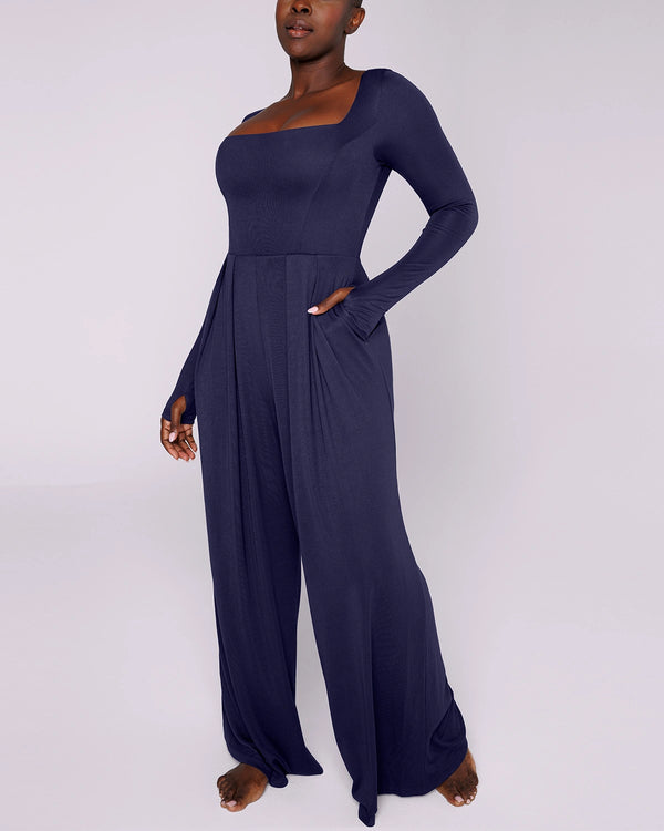 Bare Essentials™ AirSlim® Square Neckline Built-In Shaping Jumpsuit