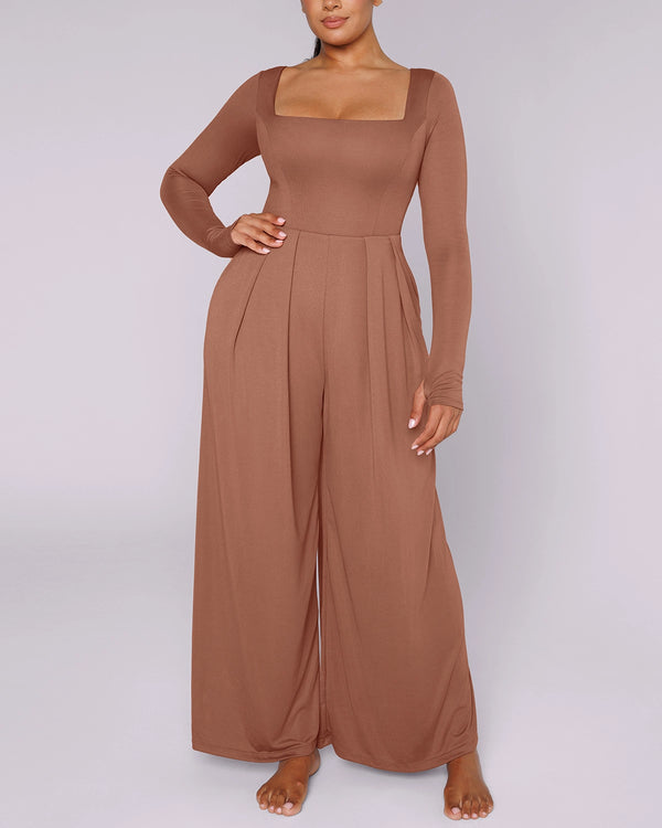Bare Essentials™ AirSlim® Square Neckline Built-In Shaping Jumpsuit