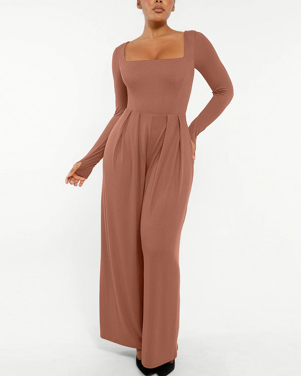 Bare Essentials™ AirSlim® Square Neckline Built-In Shaping Jumpsuit