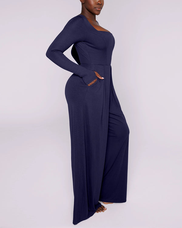 Bare Essentials™ AirSlim® Square Neckline Built-In Shaping Jumpsuit