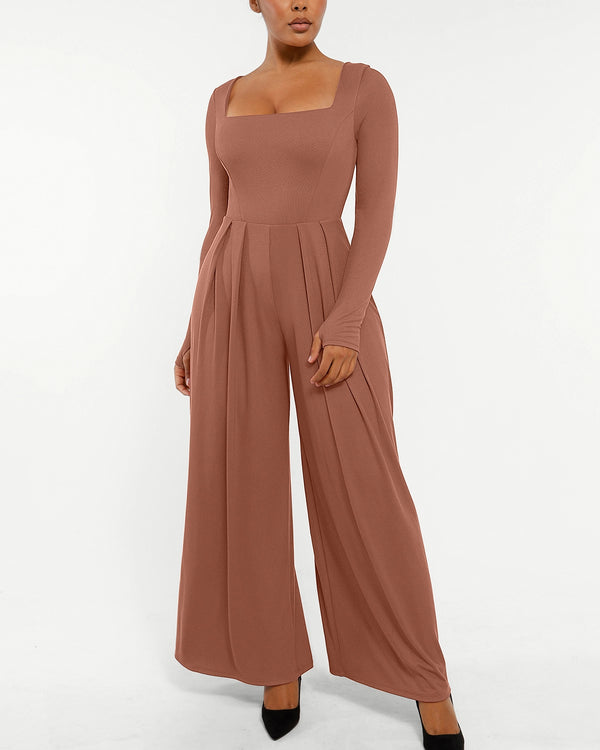 Bare Essentials™ AirSlim® Square Neckline Built-In Shaping Jumpsuit