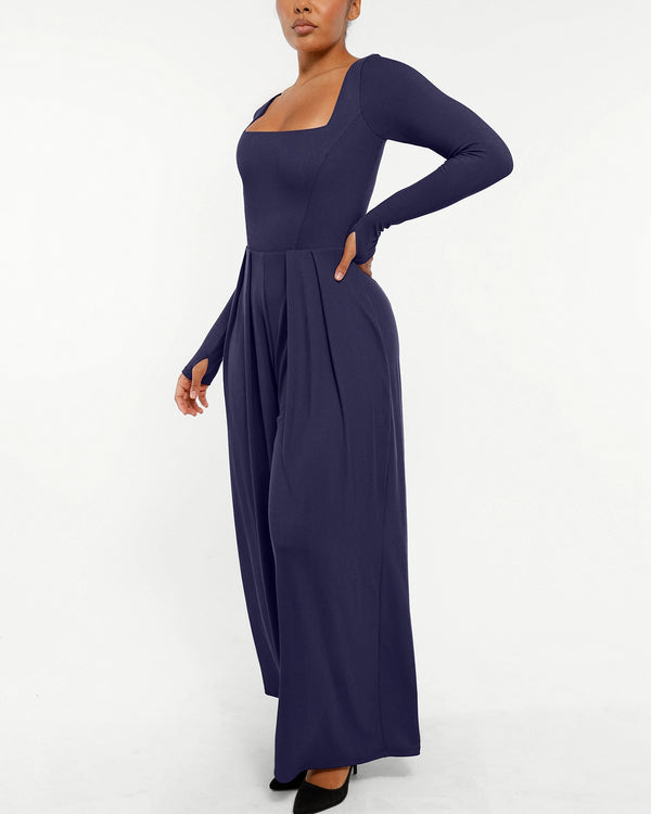 Bare Essentials™ AirSlim® Square Neckline Built-In Shaping Jumpsuit