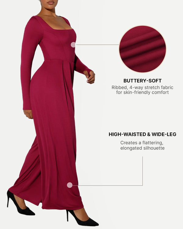 Bare Essentials™ AirSlim® Square Neckline Built-In Shaping Jumpsuit