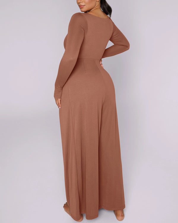 Bare Essentials™ AirSlim® Square Neckline Built-In Shaping Jumpsuit