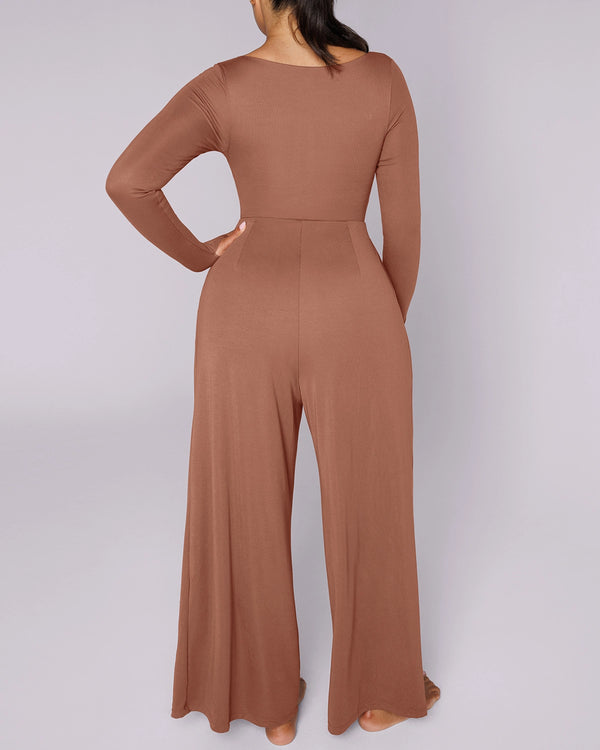 Bare Essentials™ AirSlim® Square Neckline Built-In Shaping Jumpsuit