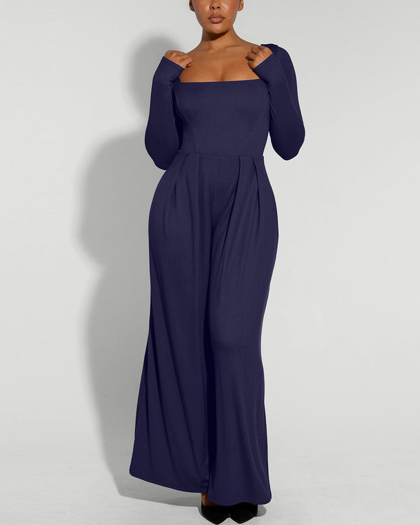 Bare Essentials™ AirSlim® Square Neckline Built-In Shaping Jumpsuit