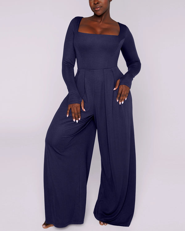 Bare Essentials™ AirSlim® Square Neckline Built-In Shaping Jumpsuit