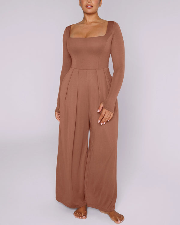 Bare Essentials™ AirSlim® Square Neckline Built-In Shaping Jumpsuit