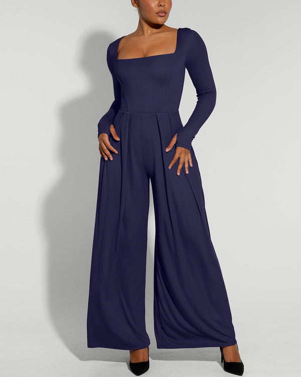 Bare Essentials™ AirSlim® Square Neckline Built-In Shaping Jumpsuit