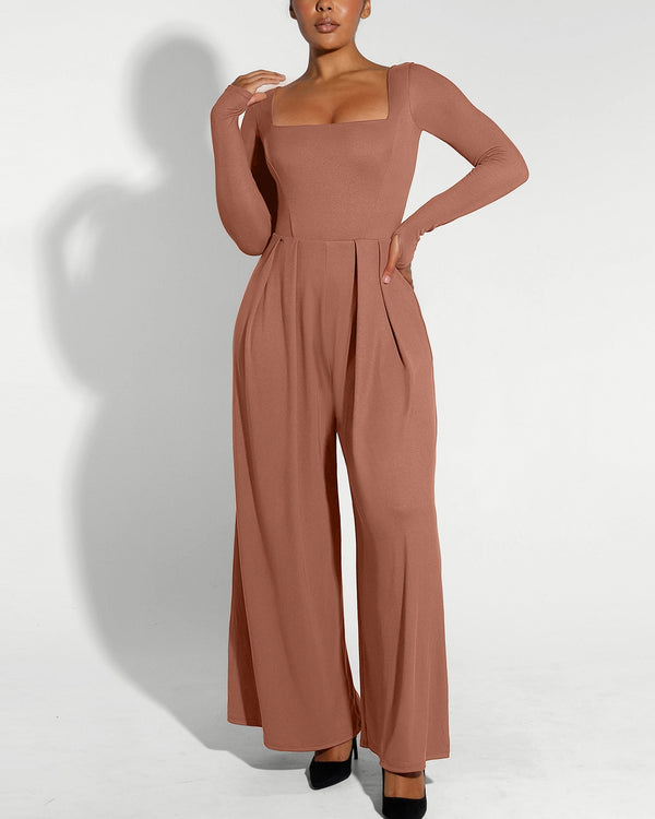 Bare Essentials™ AirSlim® Square Neckline Built-In Shaping Jumpsuit
