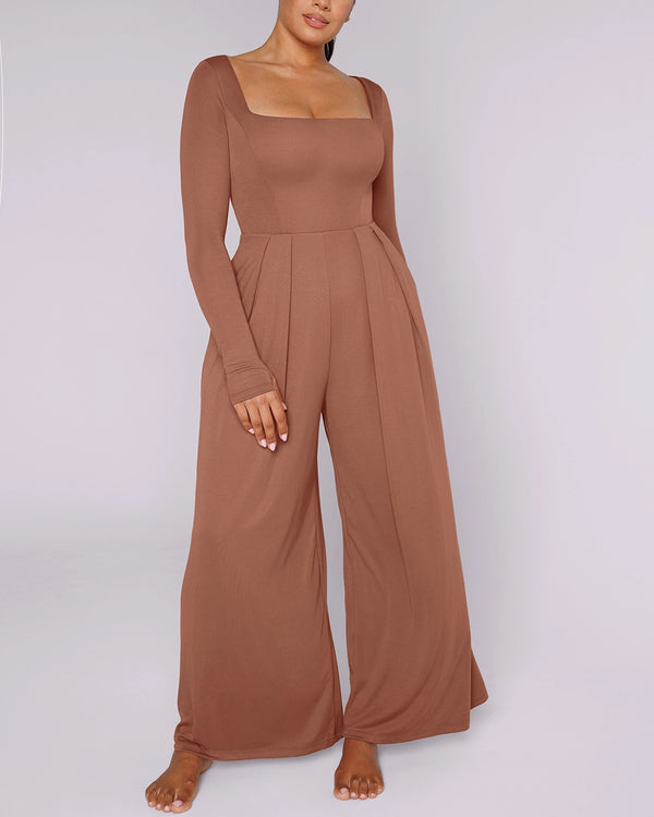 Bare Essentials™ AirSlim® Square Neckline Built-In Shaping Jumpsuit