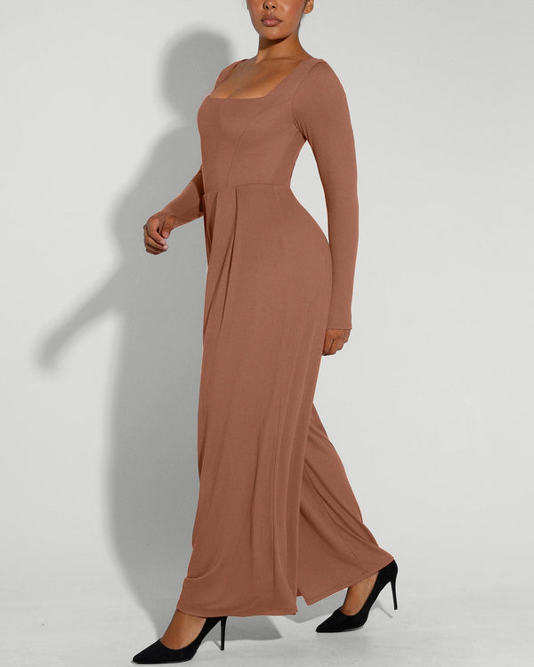 Bare Essentials™ AirSlim® Square Neckline Built-In Shaping Jumpsuit