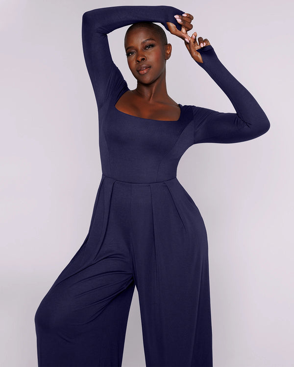 Bare Essentials™ AirSlim® Square Neckline Built-In Shaping Jumpsuit