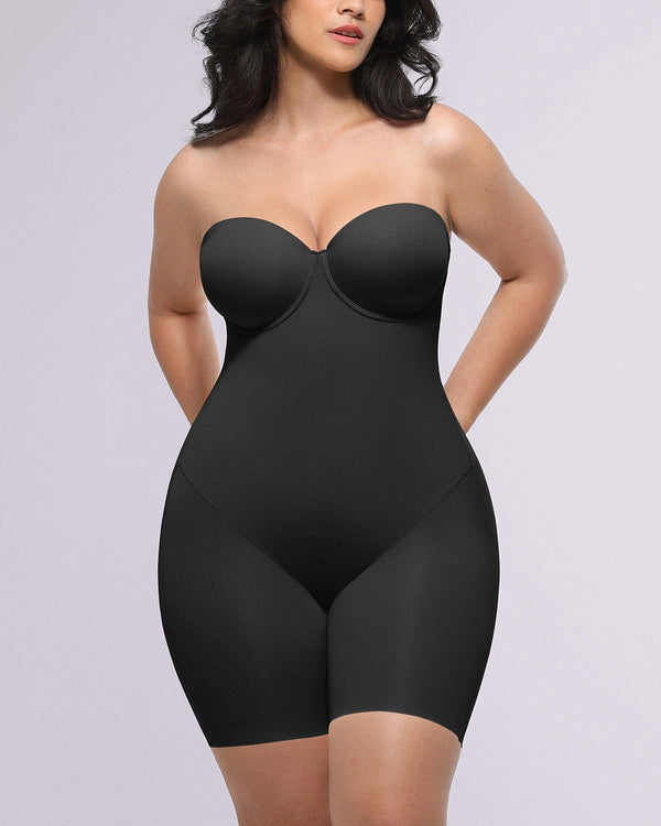 Bare Essentials AirSlim® Strapless Mid Thigh Bodysuit