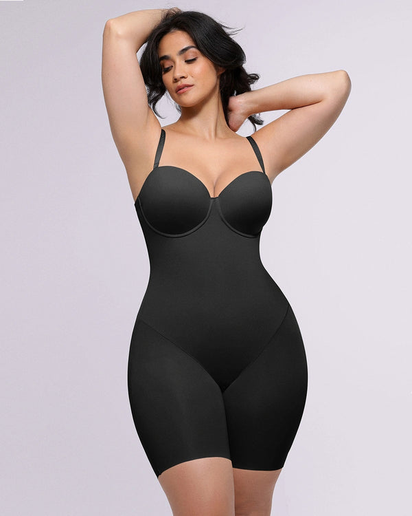 Bare Essentials AirSlim® Strapless Mid Thigh Bodysuit