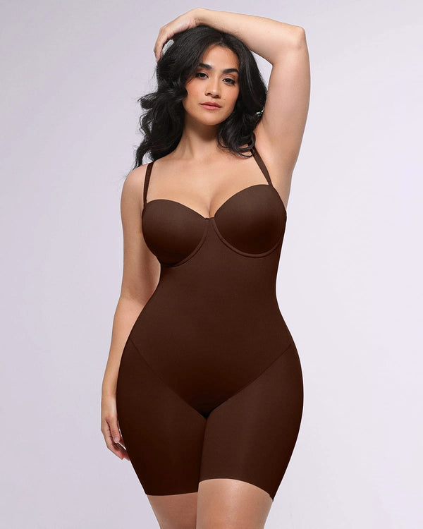 Bare Essentials AirSlim® Strapless Mid Thigh Bodysuit