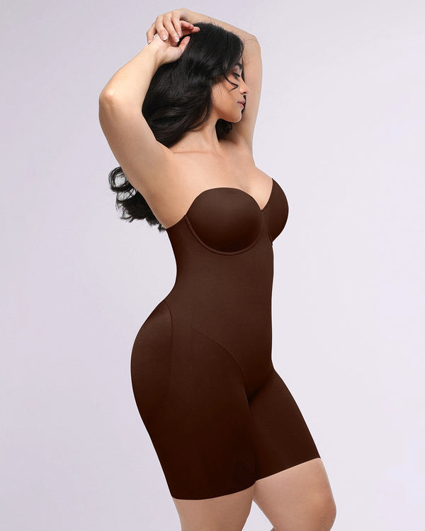 Bare Essentials AirSlim® Strapless Mid Thigh Bodysuit