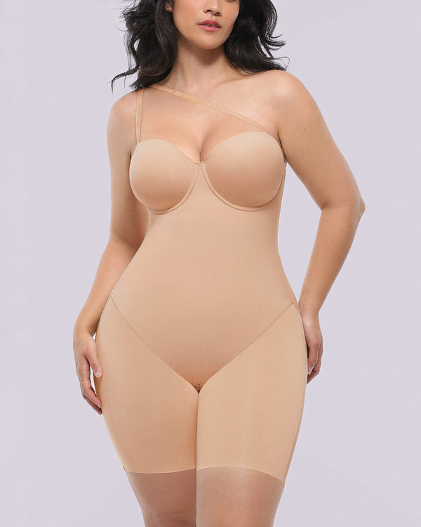 Bare Essentials AirSlim® Strapless Mid Thigh Bodysuit