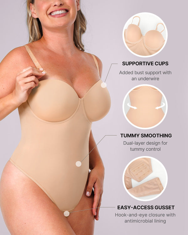 Bare Essentials AirSlim® Strapless Thong Bodysuit