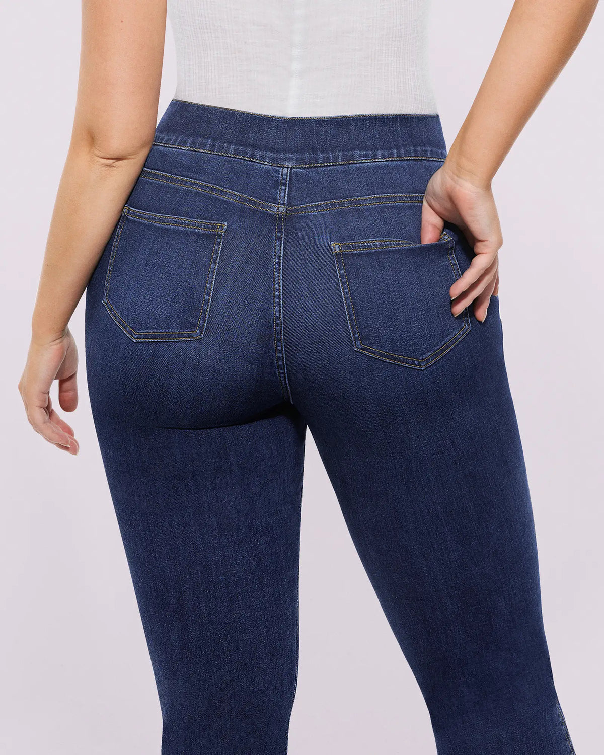 Bare Essentials™ High-Waisted Padded Hip Skinny Jeans
