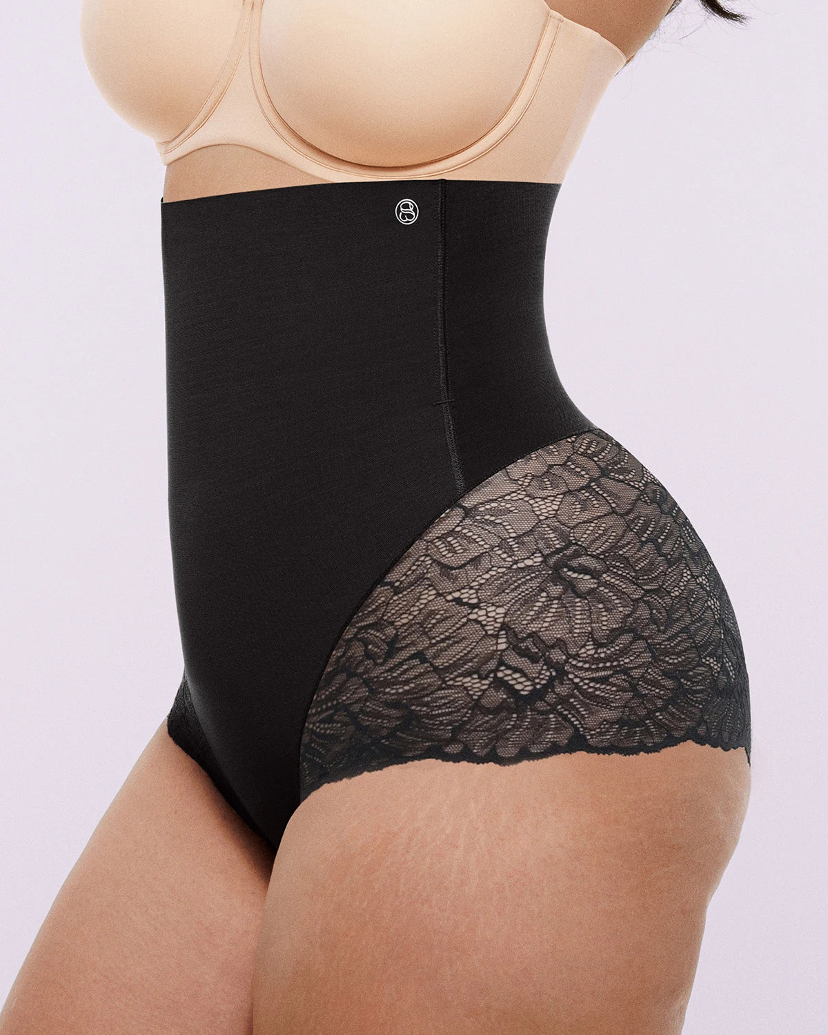 Bare Essentials™ MeshSmooth™ High-Waisted Sheer Lace Brief