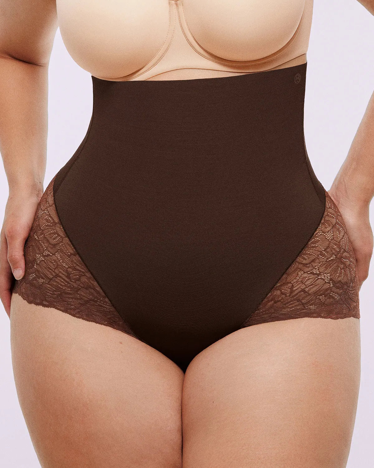 Bare Essentials™ MeshSmooth™ High-Waisted Sheer Lace Brief