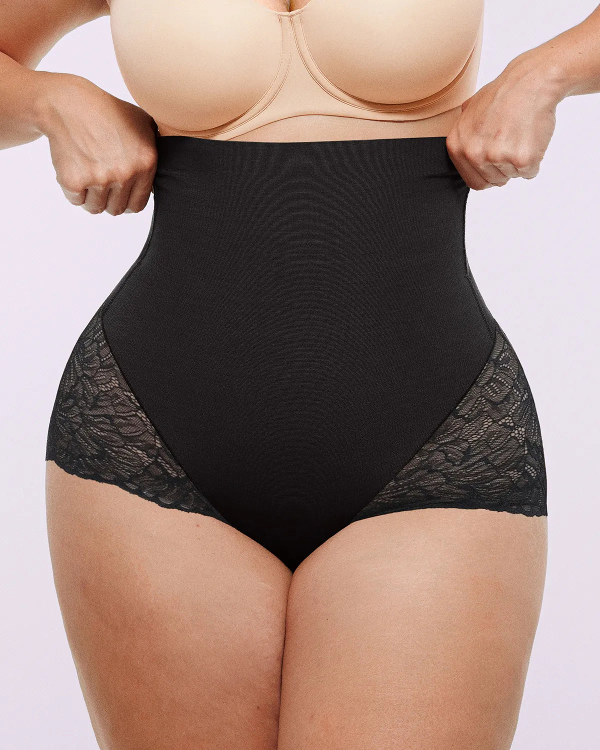 Bare Essentials™ MeshSmooth™ High-Waisted Sheer Lace Brief