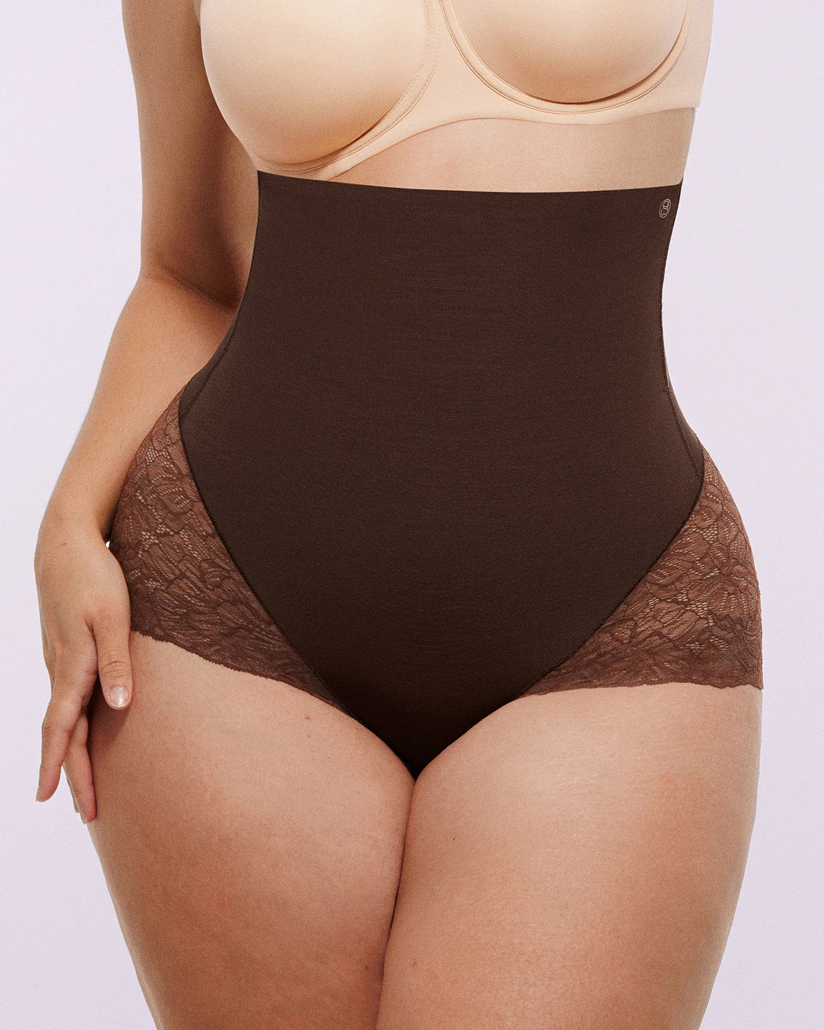 Bare Essentials™ MeshSmooth™ High-Waisted Sheer Lace Brief