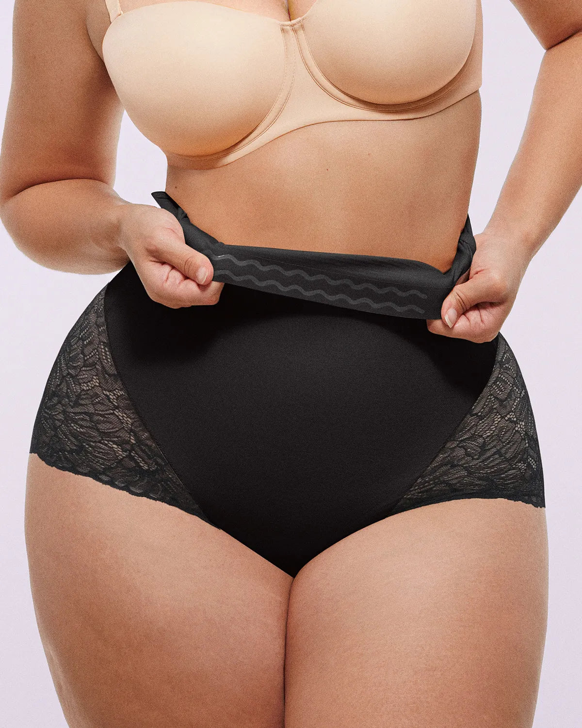 Bare Essentials™ MeshSmooth™ High-Waisted Sheer Lace Brief