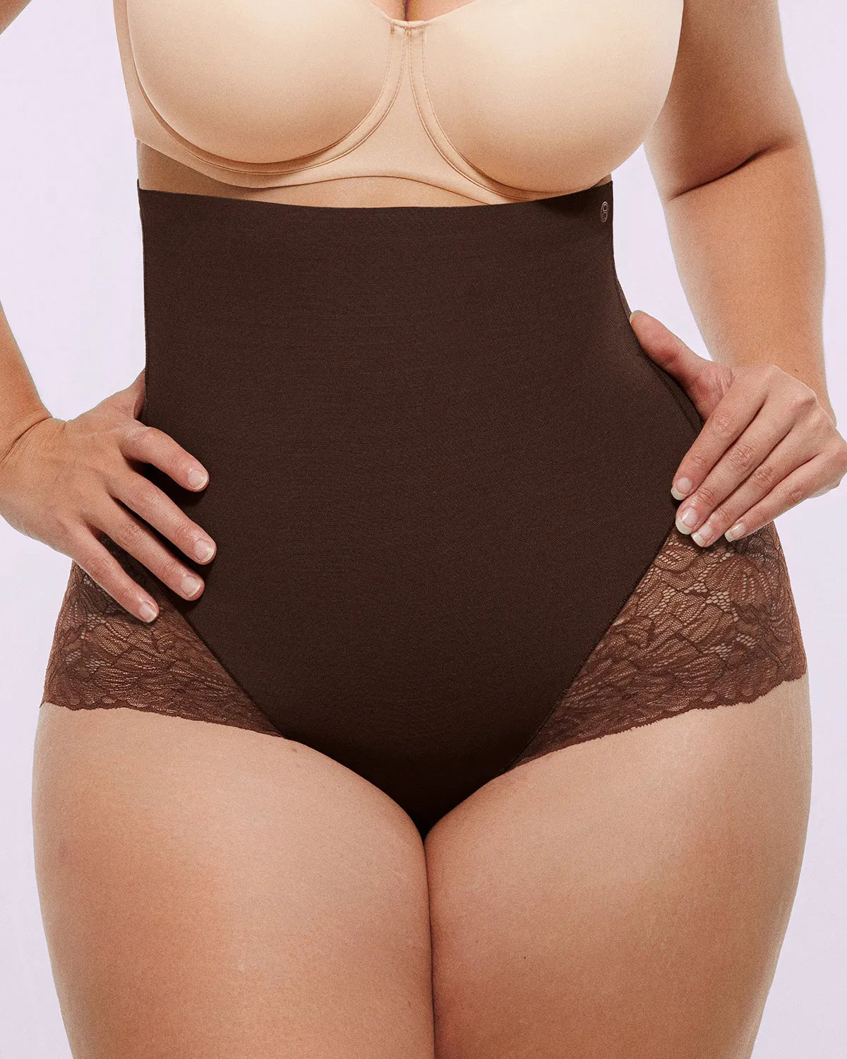 Bare Essentials™ MeshSmooth™ High-Waisted Sheer Lace Brief