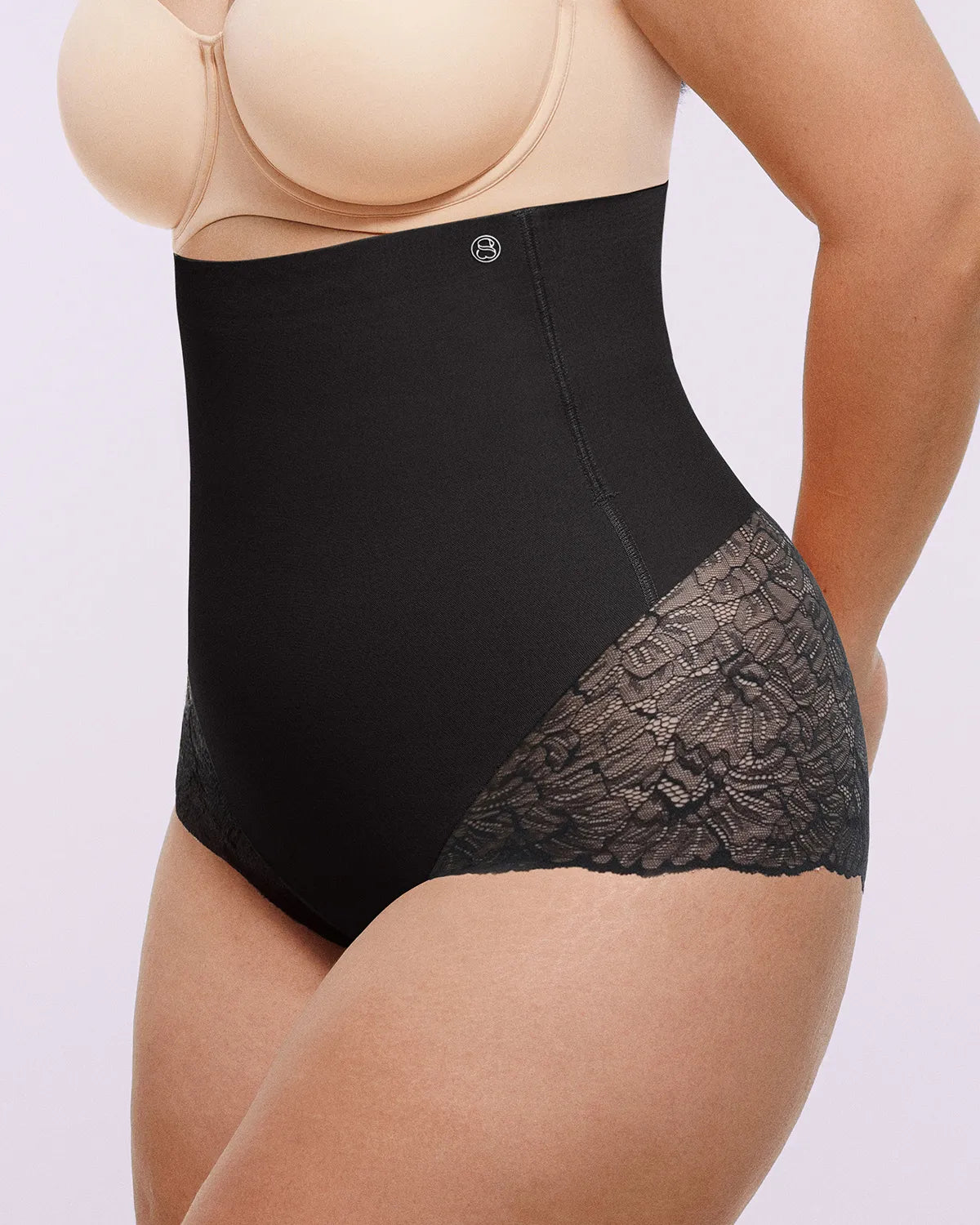 Bare Essentials™ MeshSmooth™ High-Waisted Sheer Lace Brief