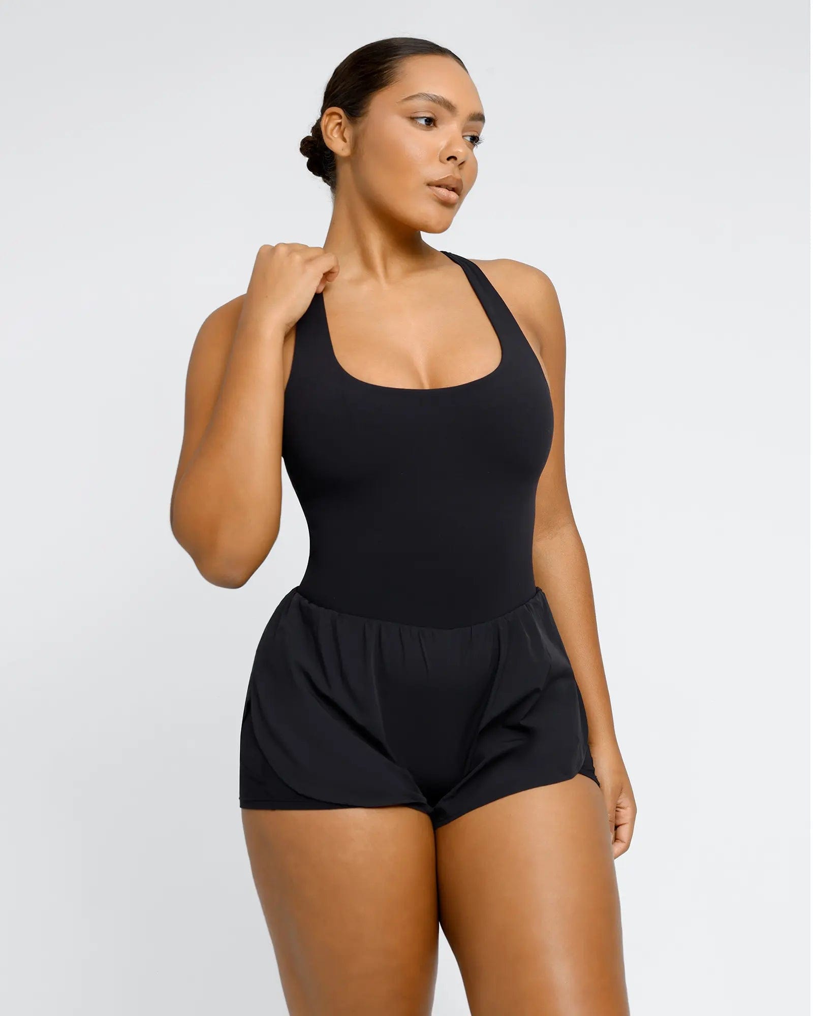 BlissMotion Airy Backless 2-in-1 Athleisure Romper