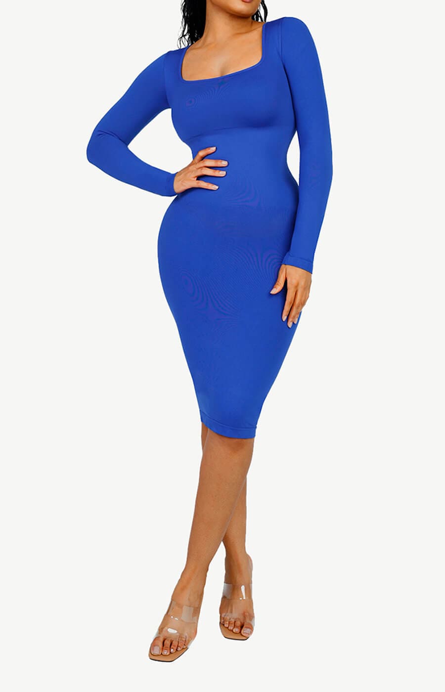 Built-In 360° Seamless Square Neck Shaper Dress