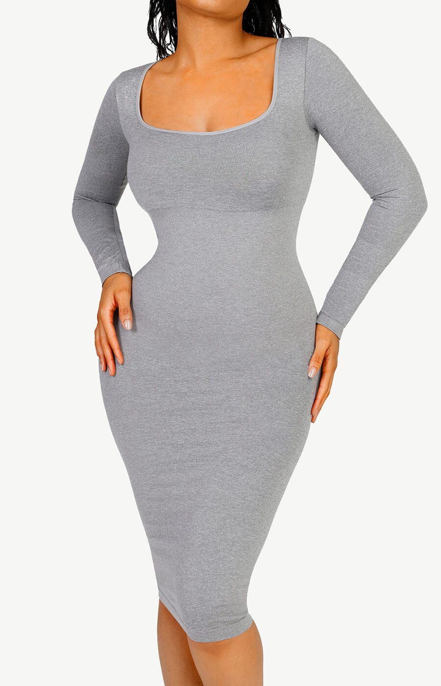 Built-In 360° Seamless Square Neck Shaper Dress