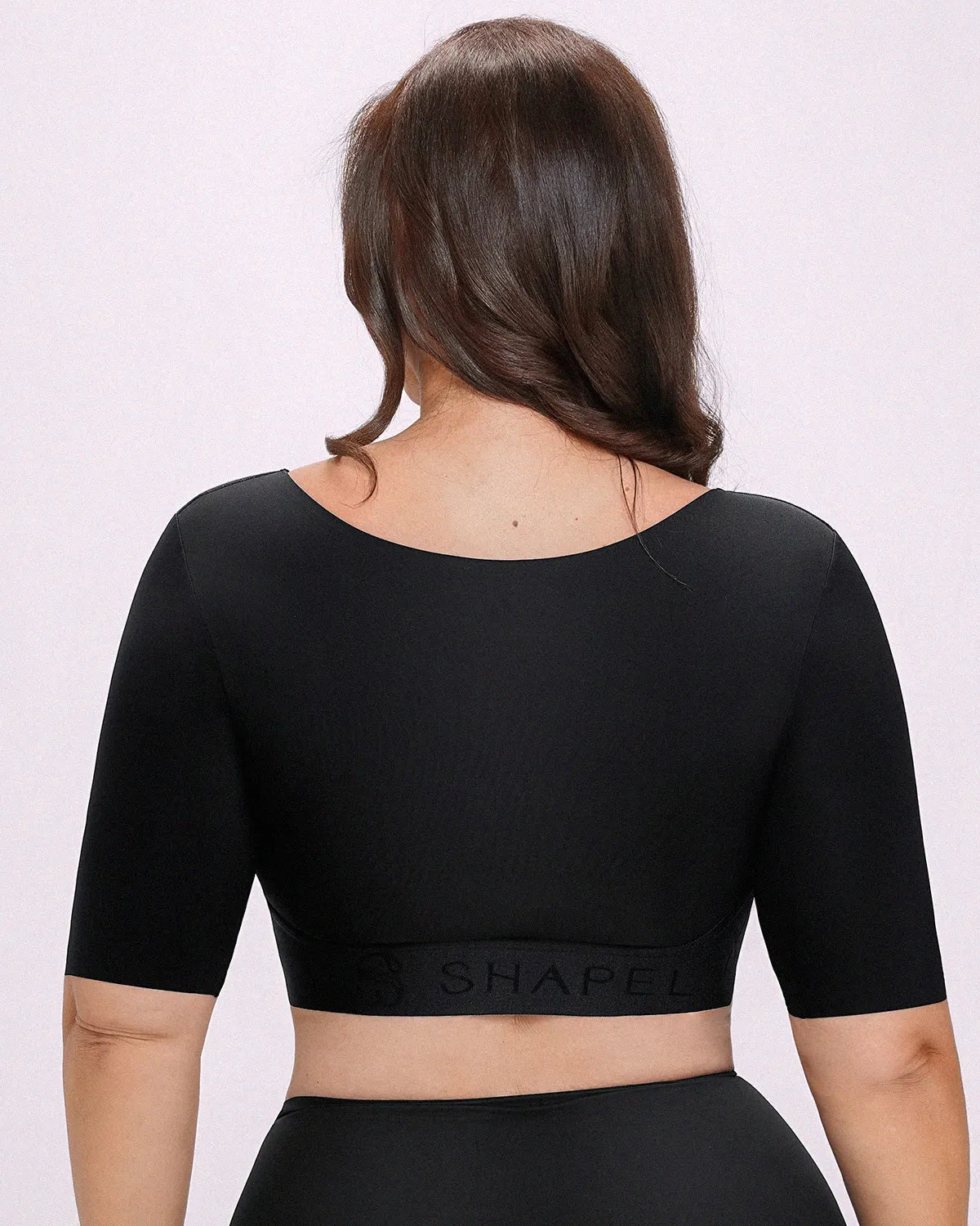 Elbow Sleeve Back Smoothing Top