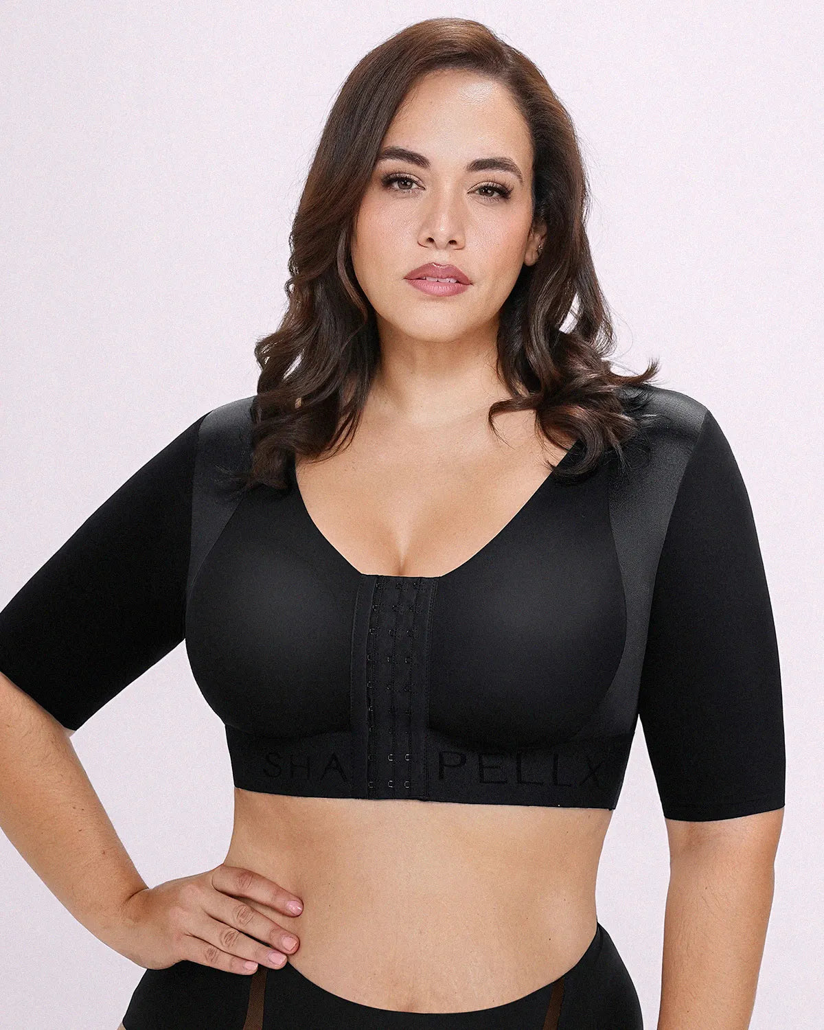 Elbow Sleeve Back Smoothing Top