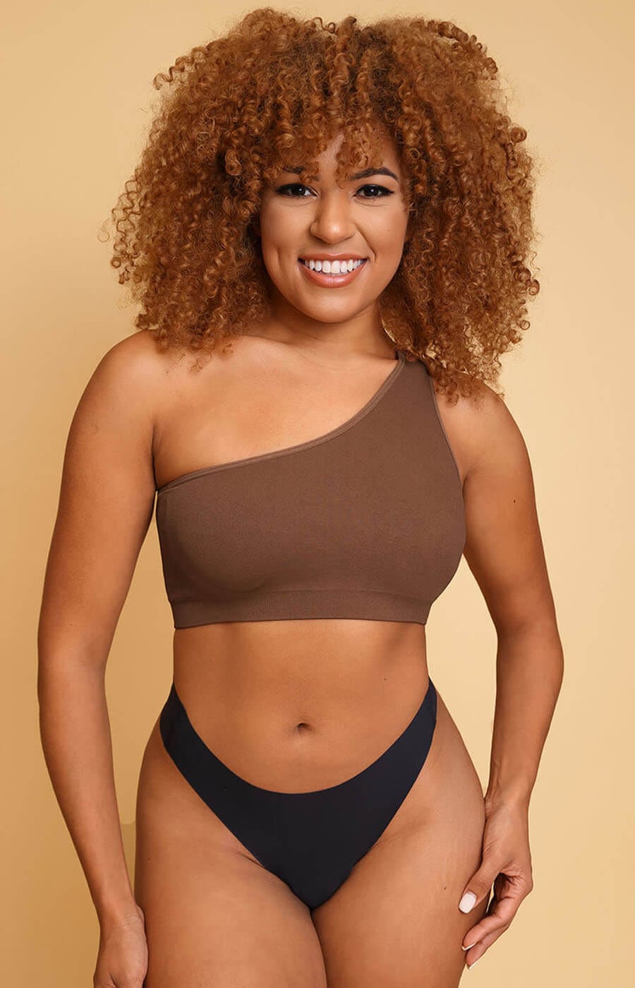 Fancy Summer Ribbed One Shoulder Bralette